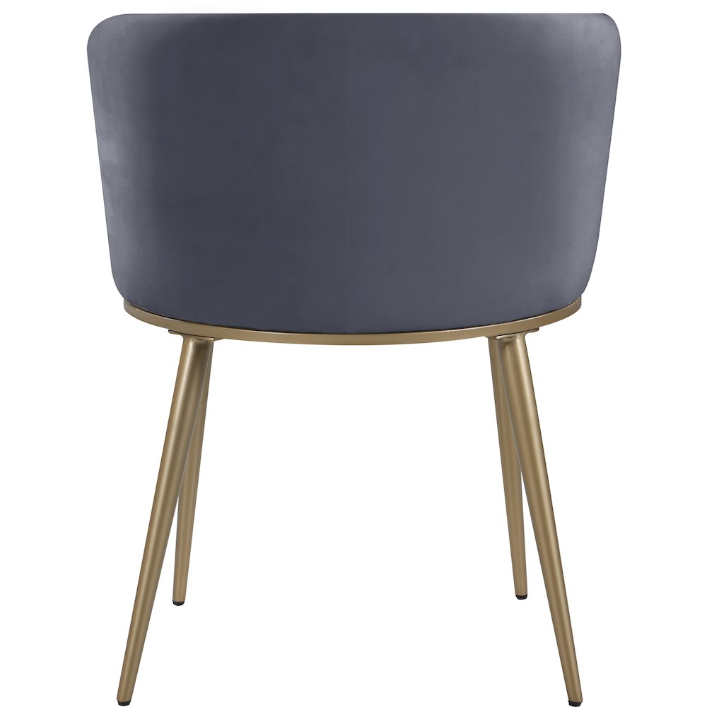 Skylar Grey Velvet Dining Chair, Set of 2. Picture 2