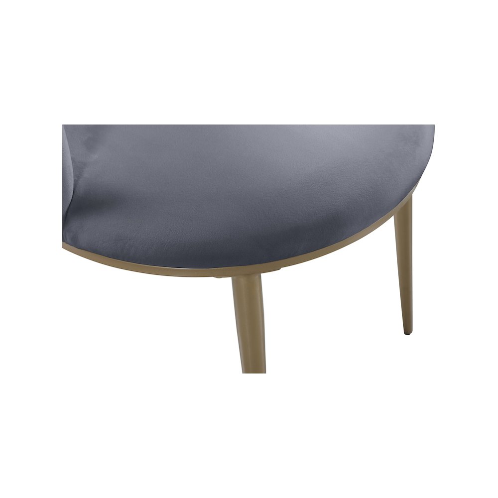 Skylar Grey Velvet Dining Chair, Set of 2. Picture 5