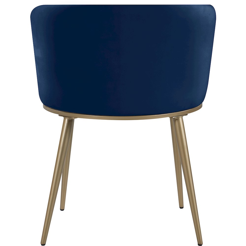 Skylar Navy Velvet Dining Chair, Set of 2. Picture 2