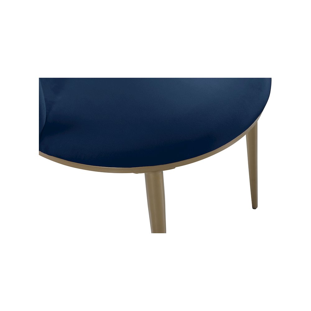 Skylar Navy Velvet Dining Chair, Set of 2. Picture 5