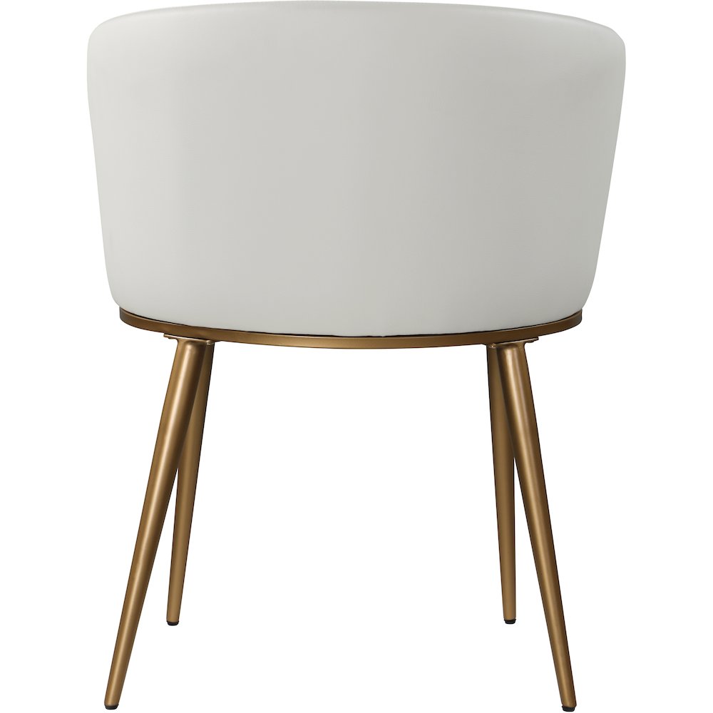 Skylar White Vegan Leather Dining Chair, Set of 2. Picture 2