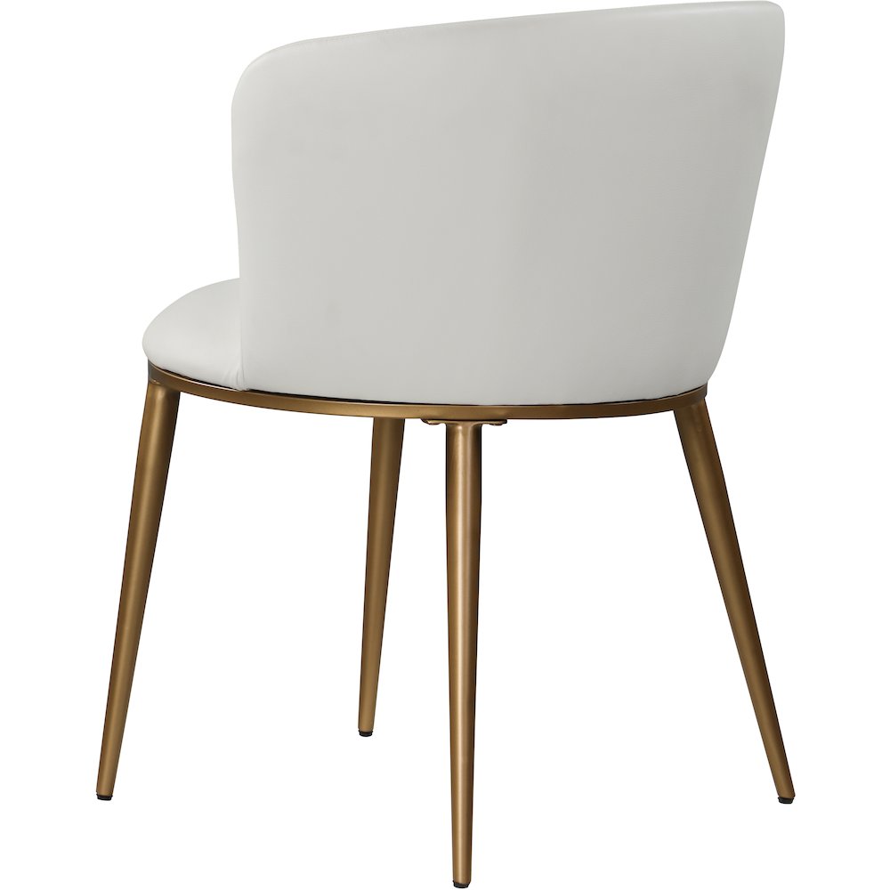 Skylar White Vegan Leather Dining Chair, Set of 2. Picture 5