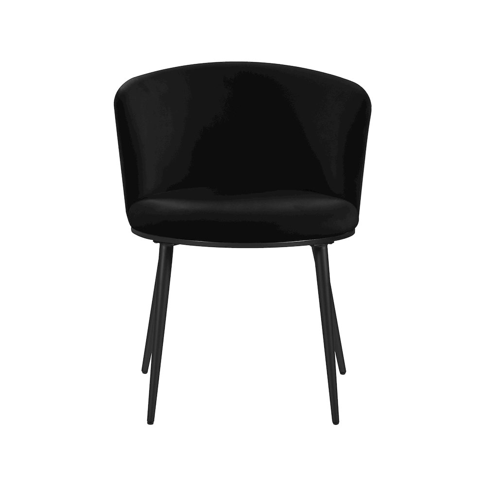 Skylar Black Velvet Dining Chair, Set of 2. Picture 3