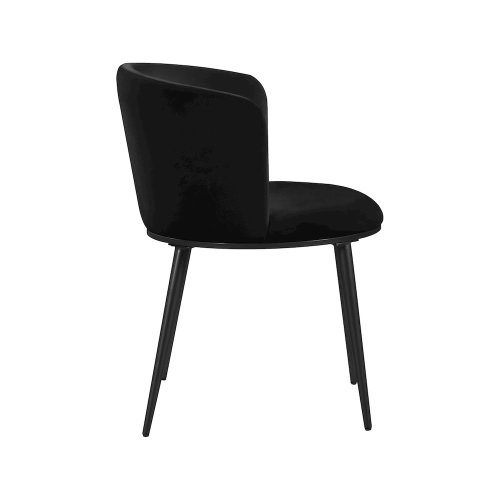 Skylar Black Velvet Dining Chair, Set of 2. Picture 4