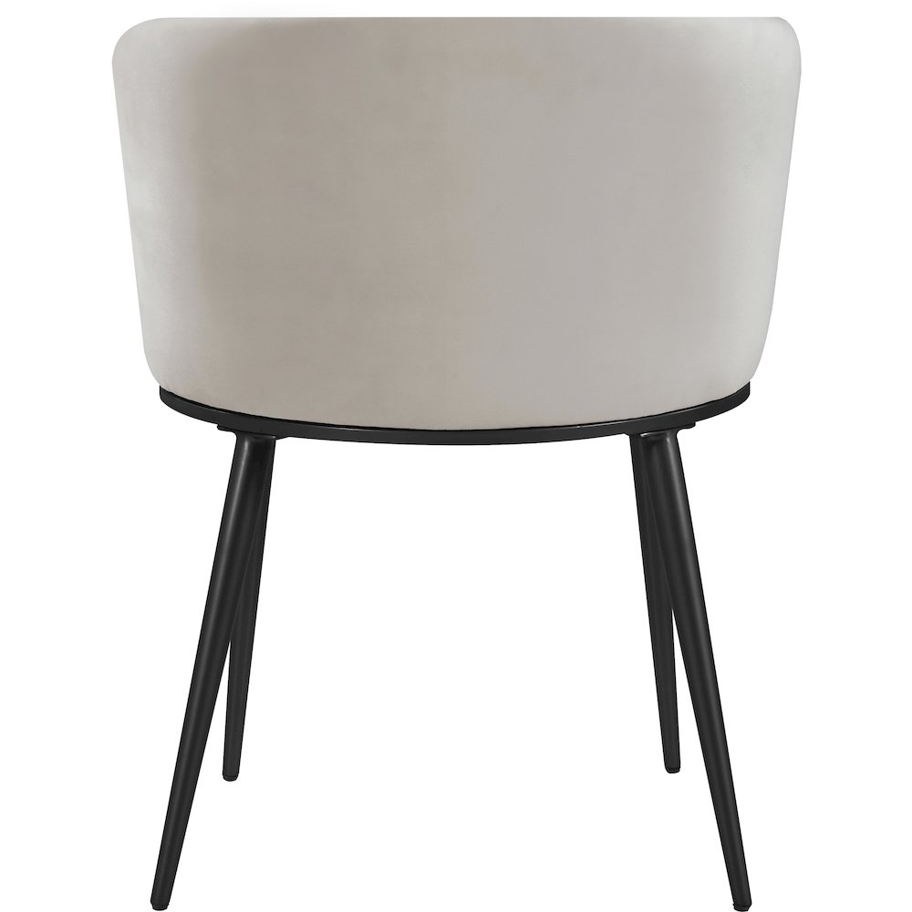 Skylar Cream Velvet Dining Chair, Set of 2. Picture 2