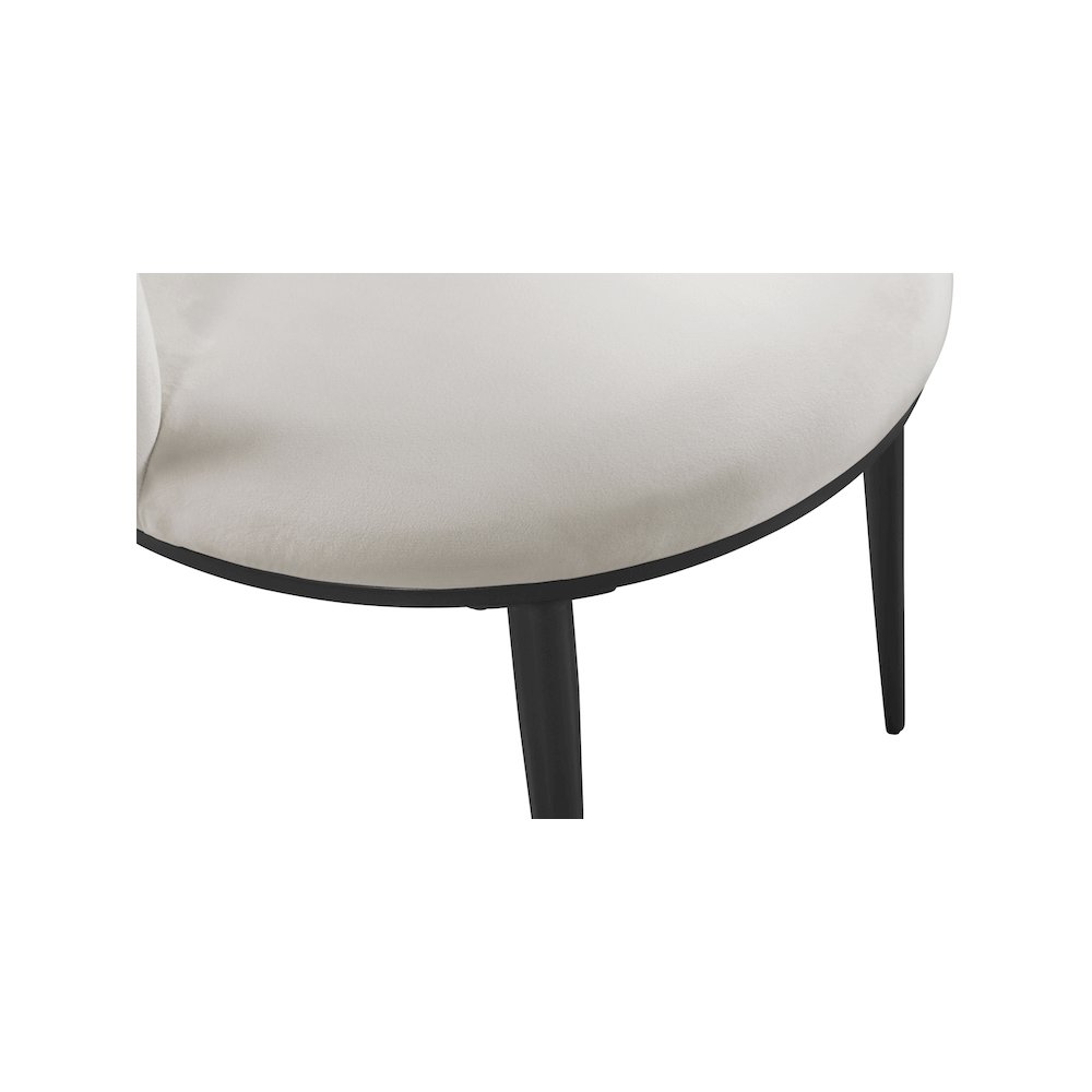 Skylar Cream Velvet Dining Chair, Set of 2. Picture 5