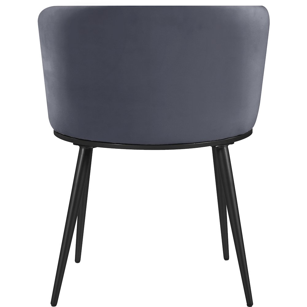 Skylar Grey Velvet Dining Chair, Set of 2. Picture 2