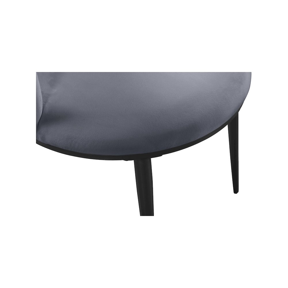 Skylar Grey Velvet Dining Chair, Set of 2. Picture 5
