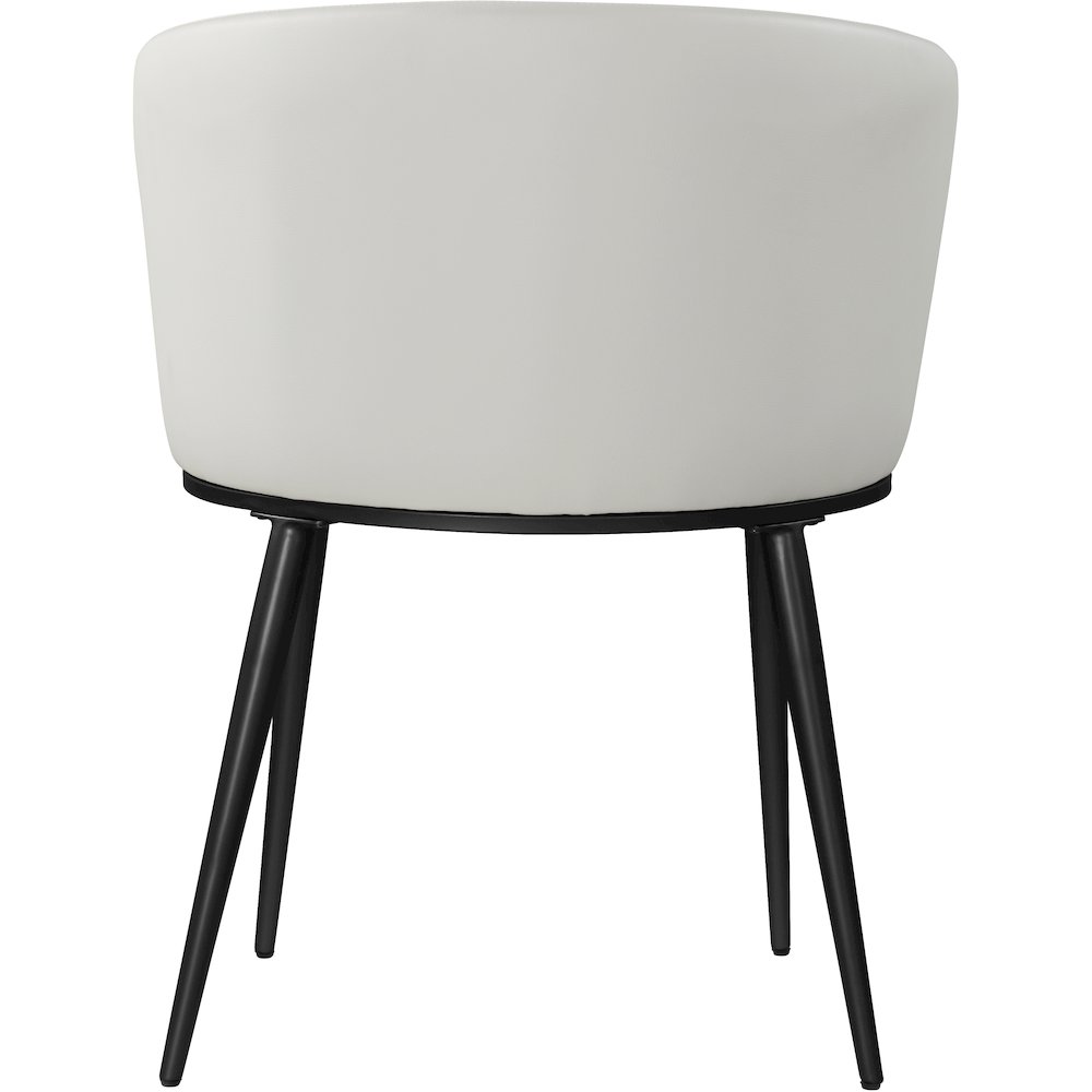 Skylar White Vegan Leather Dining Chair, Set of 2. Picture 2