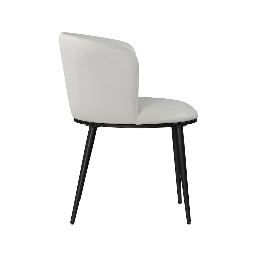 Skylar White Vegan Leather Dining Chair, Set of 2. Picture 4