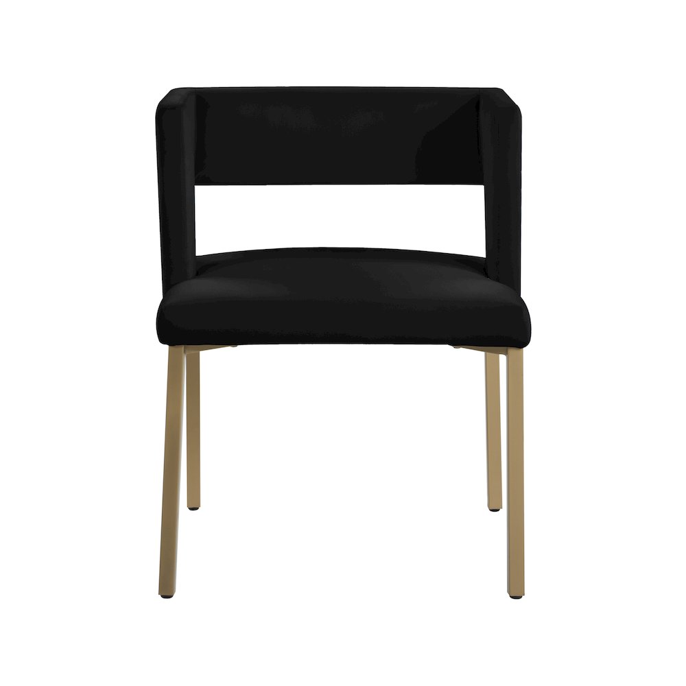 Caleb Black Velvet Dining Chair, Set of 2. Picture 4