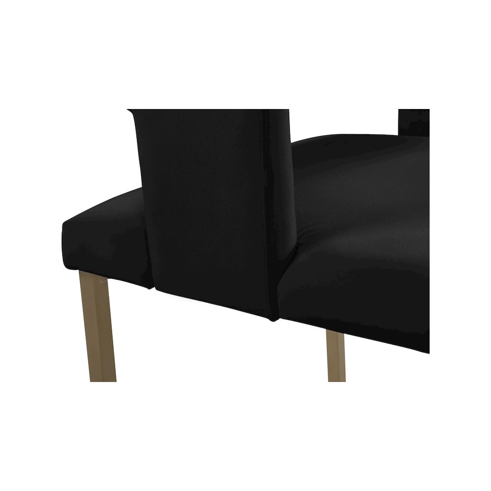 Caleb Black Velvet Dining Chair, Set of 2. Picture 5