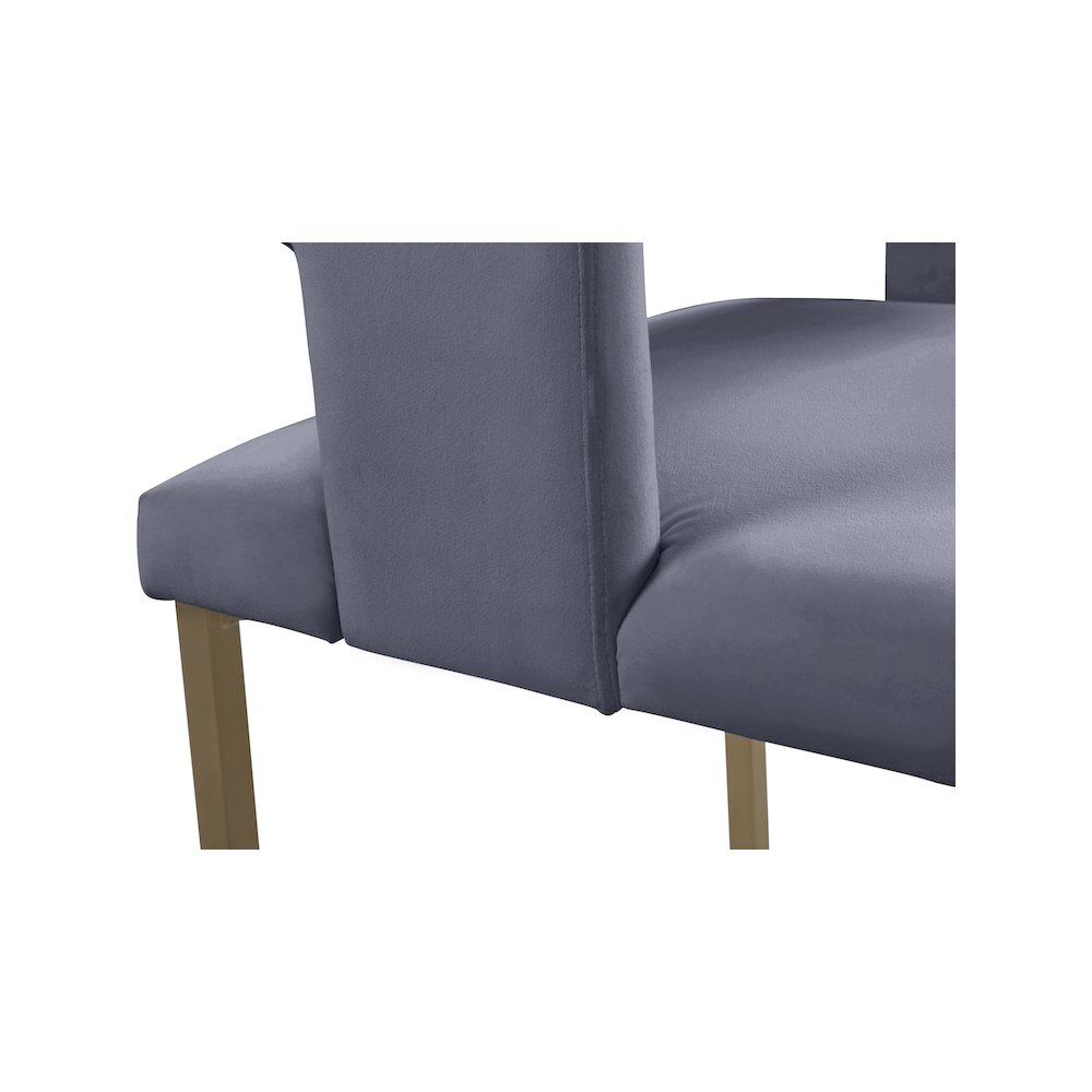 Caleb Grey Velvet Dining Chair, Set of 2. Picture 5