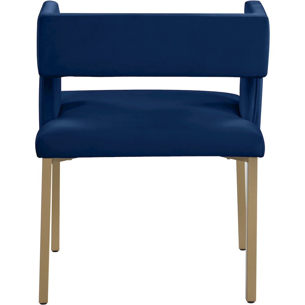 Caleb Navy Velvet Dining Chair, Set of 2. Picture 2