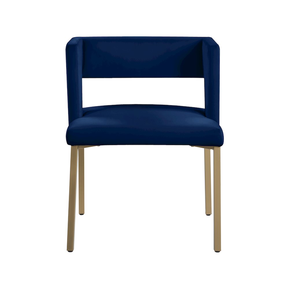 Caleb Navy Velvet Dining Chair, Set of 2. Picture 4