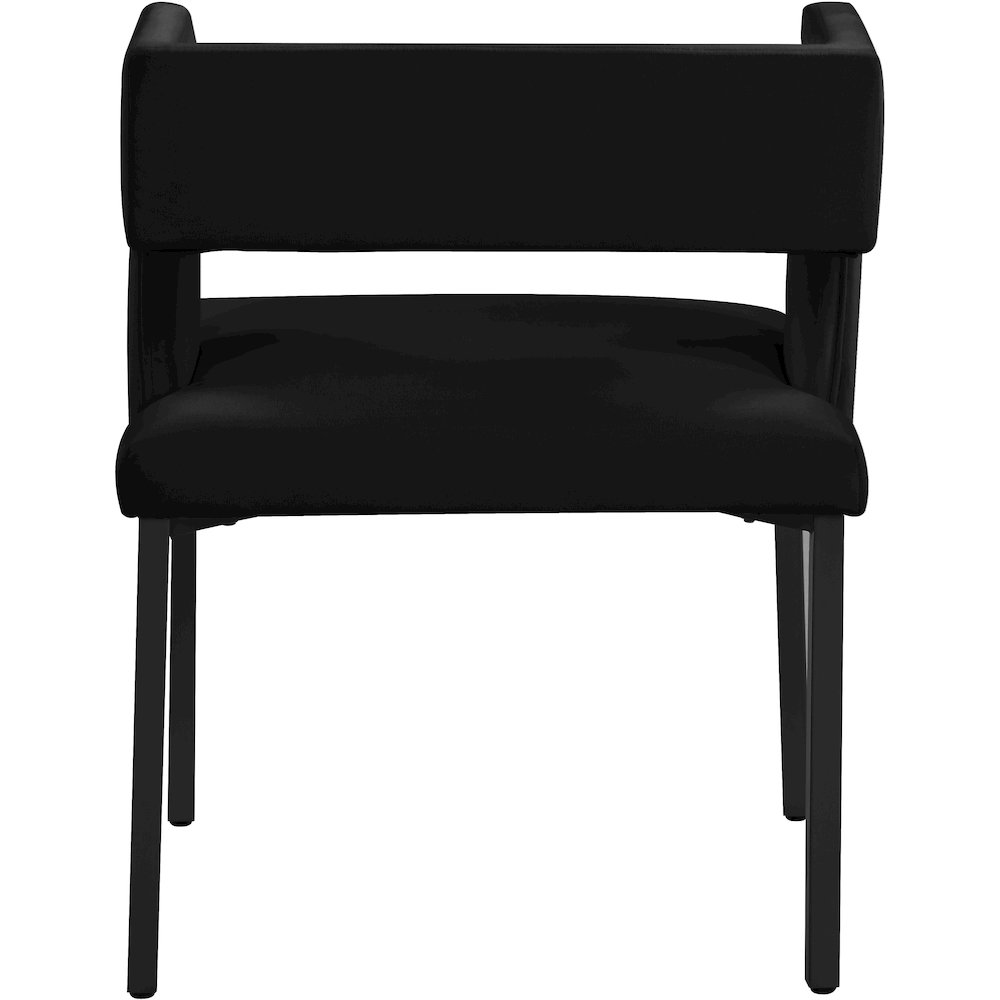 Caleb Black Velvet Dining Chair, Set of 2. Picture 2