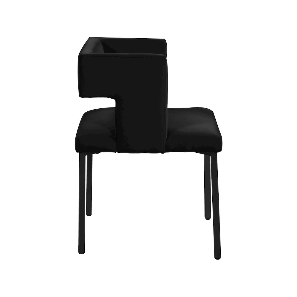 Caleb Black Velvet Dining Chair, Set of 2. Picture 3