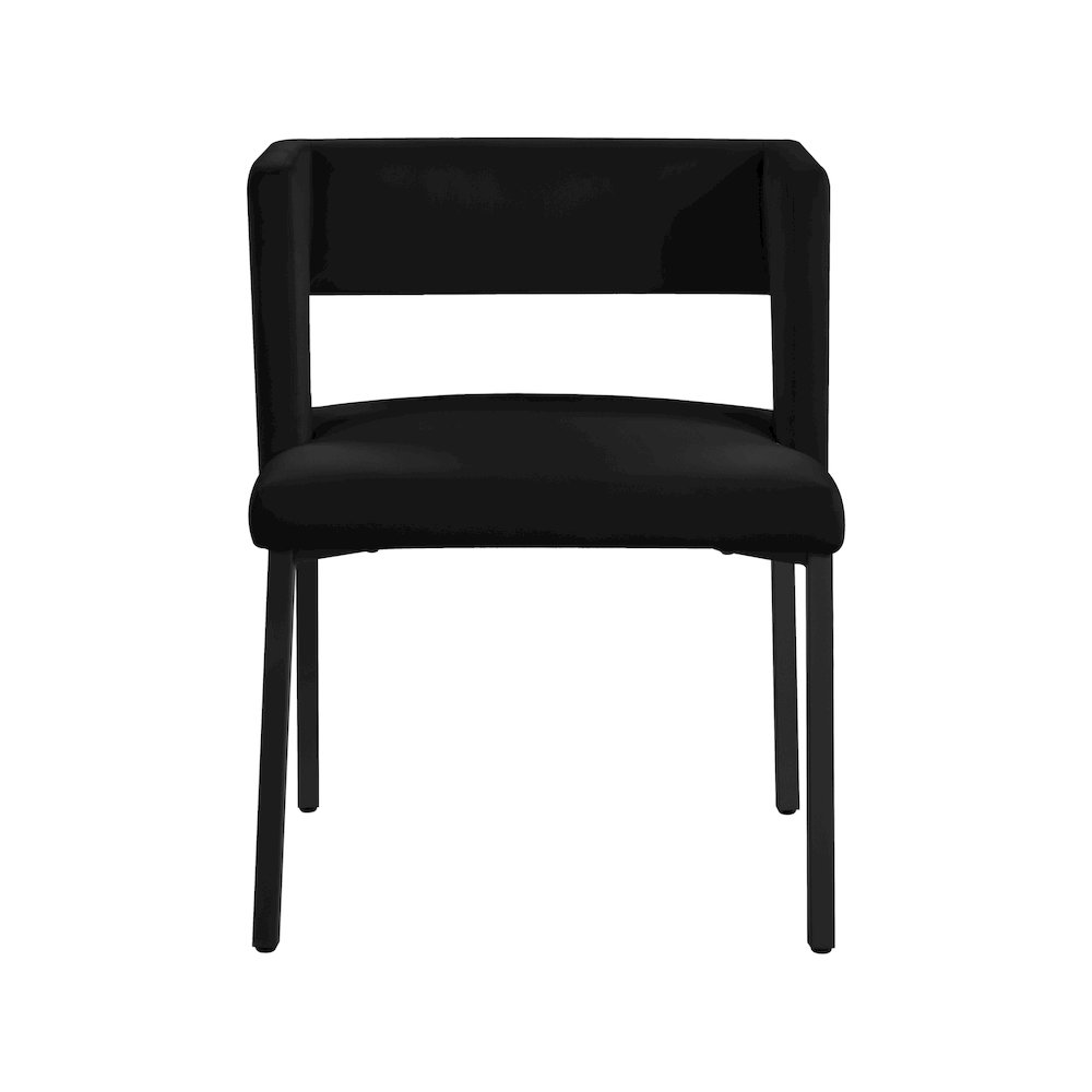 Caleb Black Velvet Dining Chair, Set of 2. Picture 4