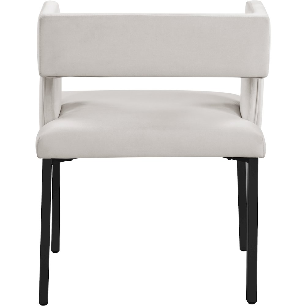 Caleb Cream Velvet Dining Chair, Set of 2. Picture 2