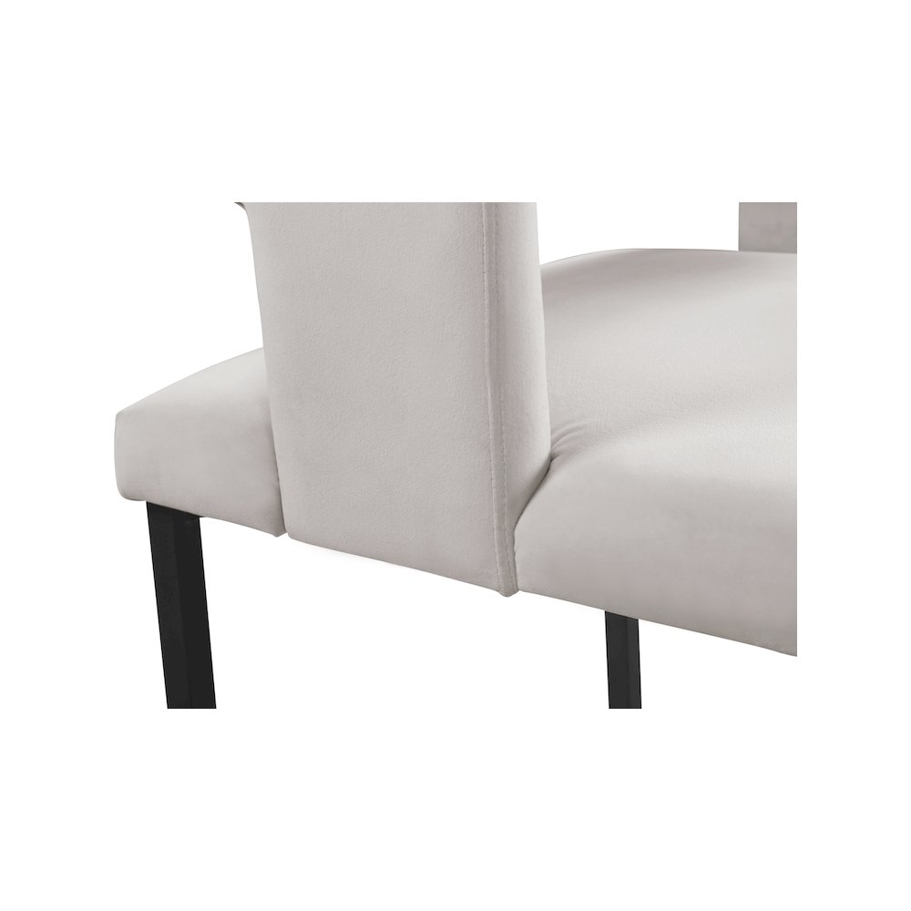 Caleb Cream Velvet Dining Chair, Set of 2. Picture 5