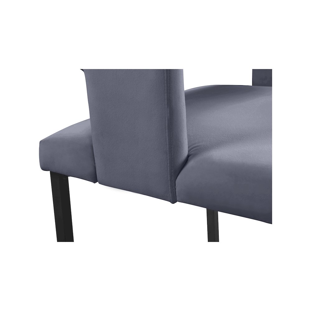 Caleb Grey Velvet Dining Chair, Set of 2. Picture 5