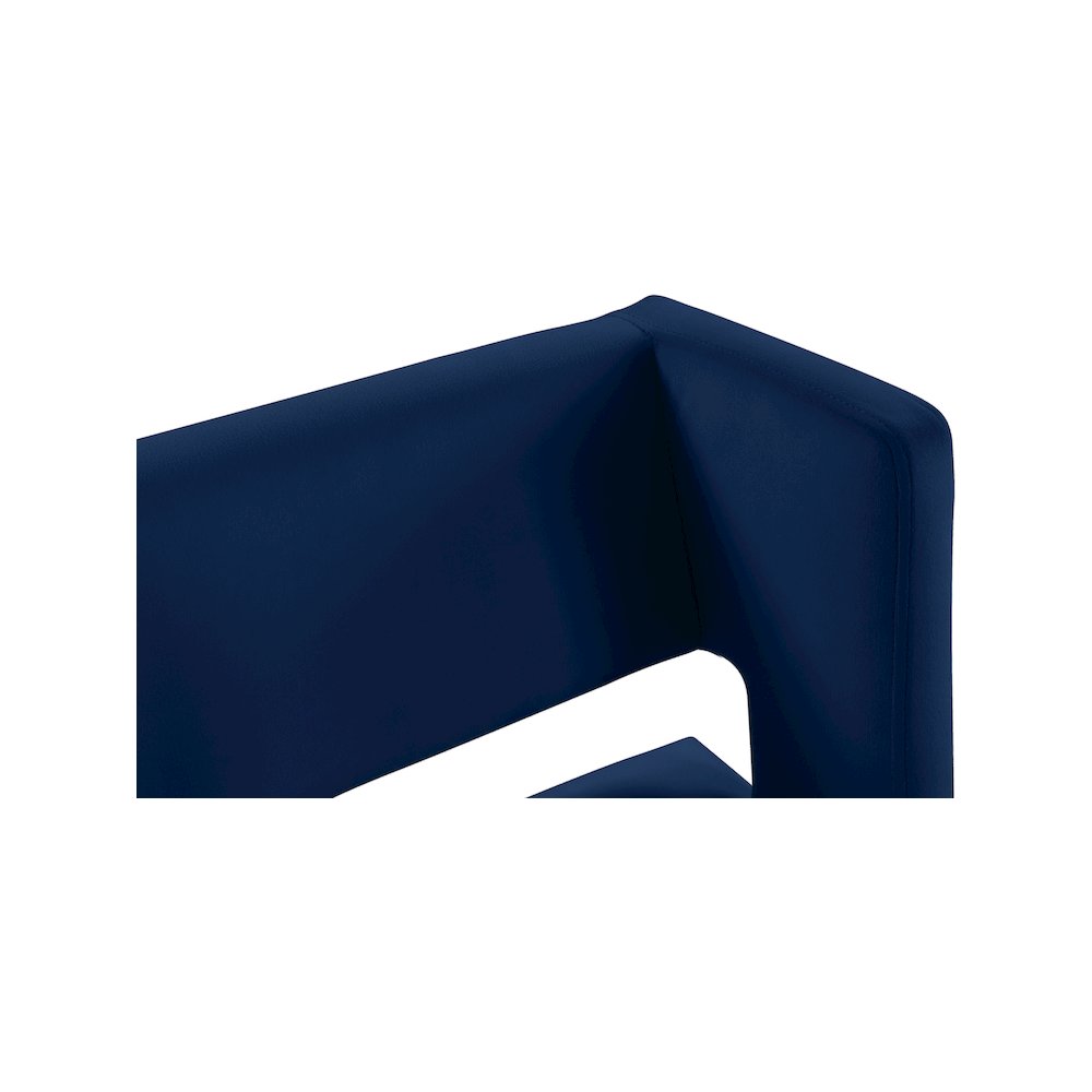 Caleb Navy Velvet Counter Stool, Set of 2. Picture 5