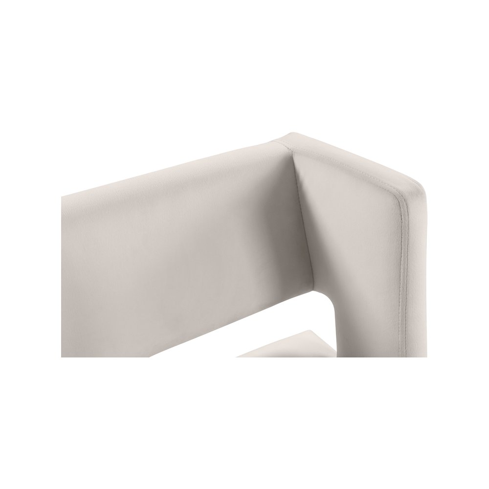 Caleb Cream Velvet Counter Stool, Set of 2. Picture 5