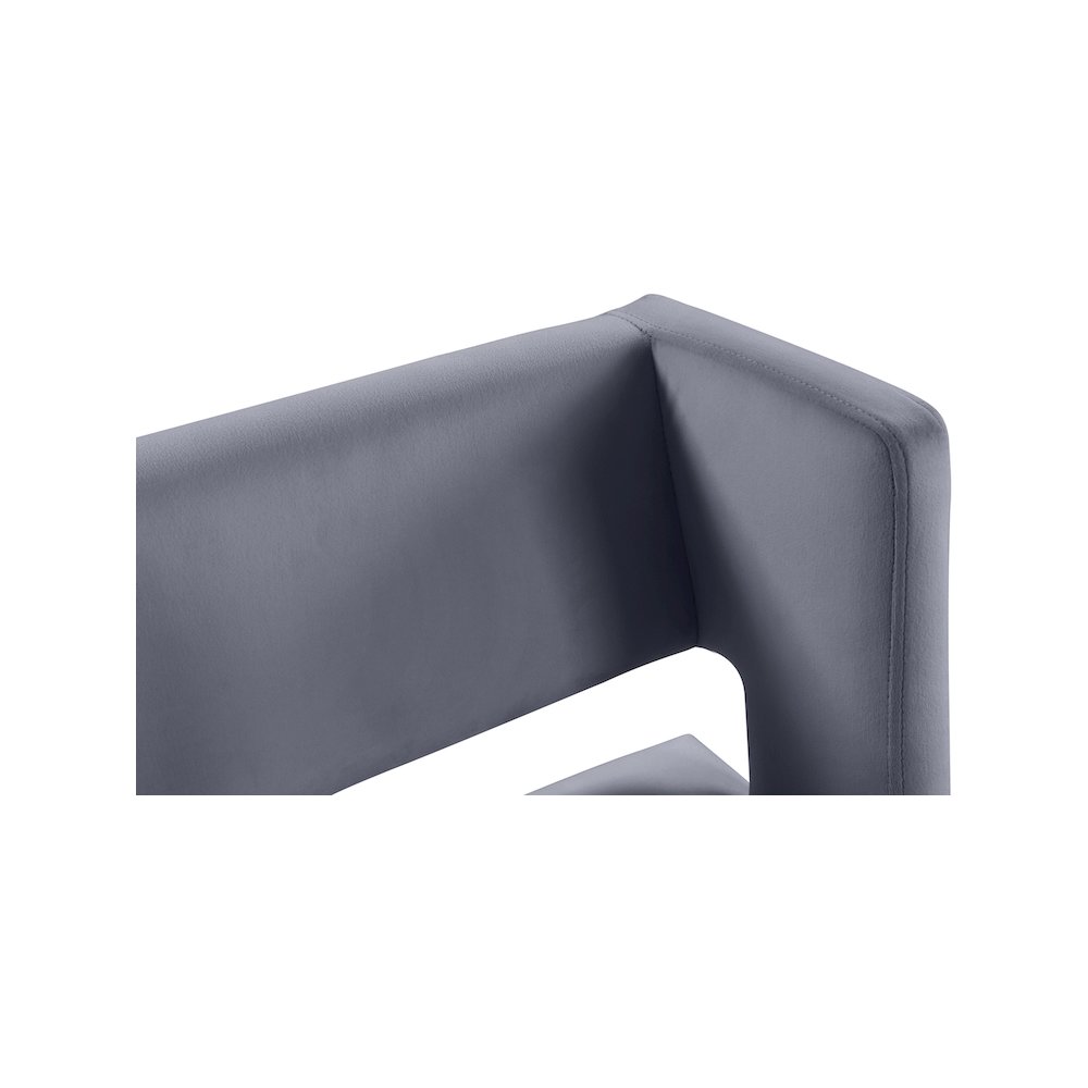 Caleb Grey Velvet Counter Stool, Set of 2. Picture 5