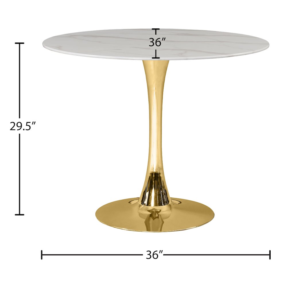 Holly Gold Dining Table. Picture 3