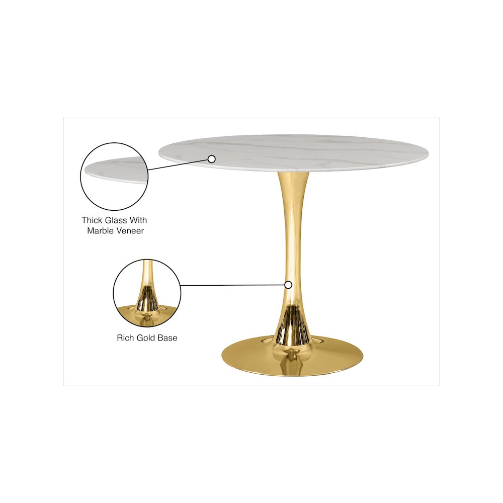 Holly Gold Dining Table. Picture 4