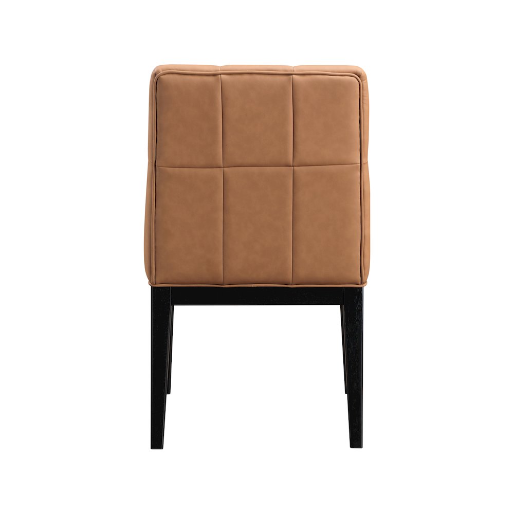 Adrian Cognac Vegan Leather Dining Side Chair, Set of 2. Picture 4