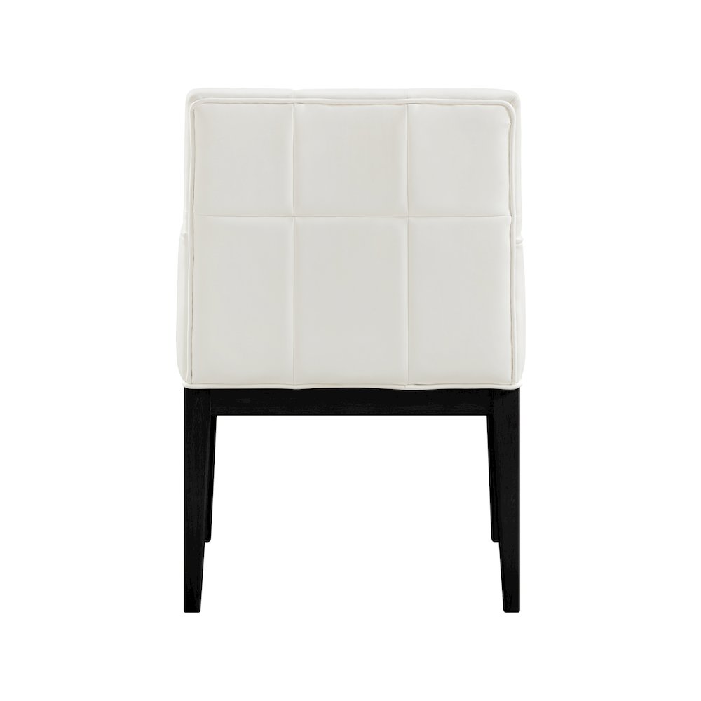 Adrian Cream Vegan Leather Dining Arm Chair, Set of 2. Picture 4
