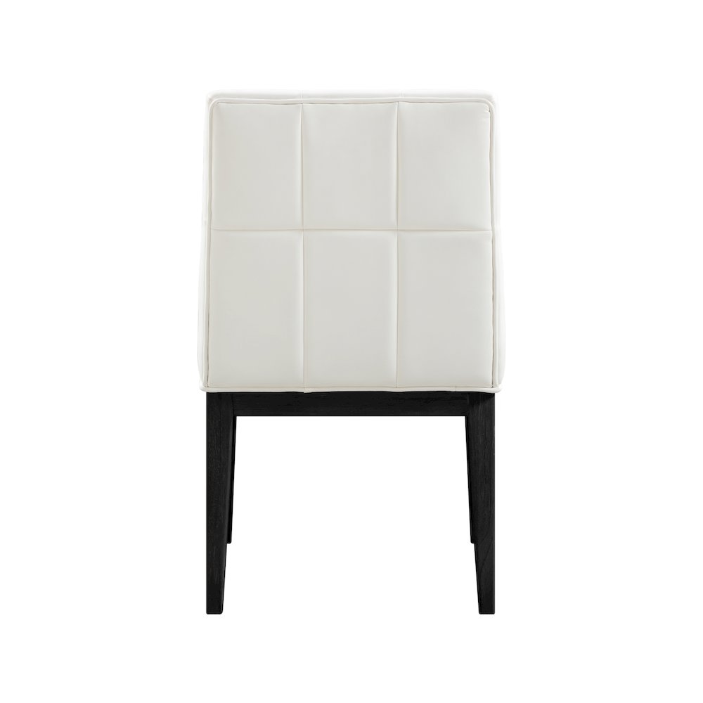Adrian Cream Vegan Leather Dining Side Chair, Set of 2. Picture 4