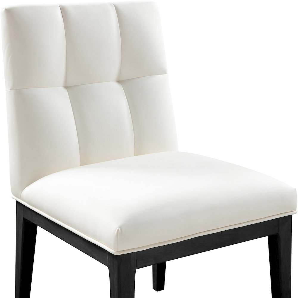 Adrian Cream Vegan Leather Dining Side Chair, Set of 2. Picture 5