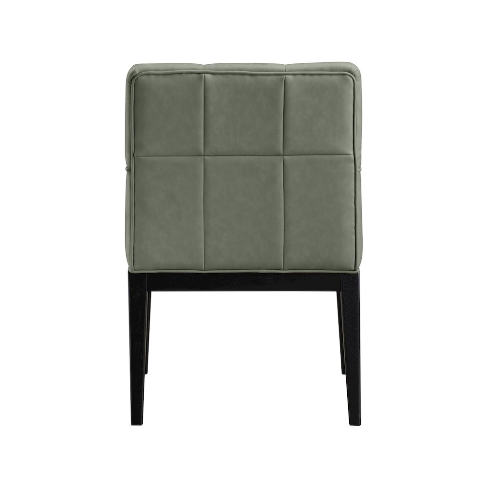 Adrian Green Vegan Leather Dining Arm Chair, Set of 2. Picture 4