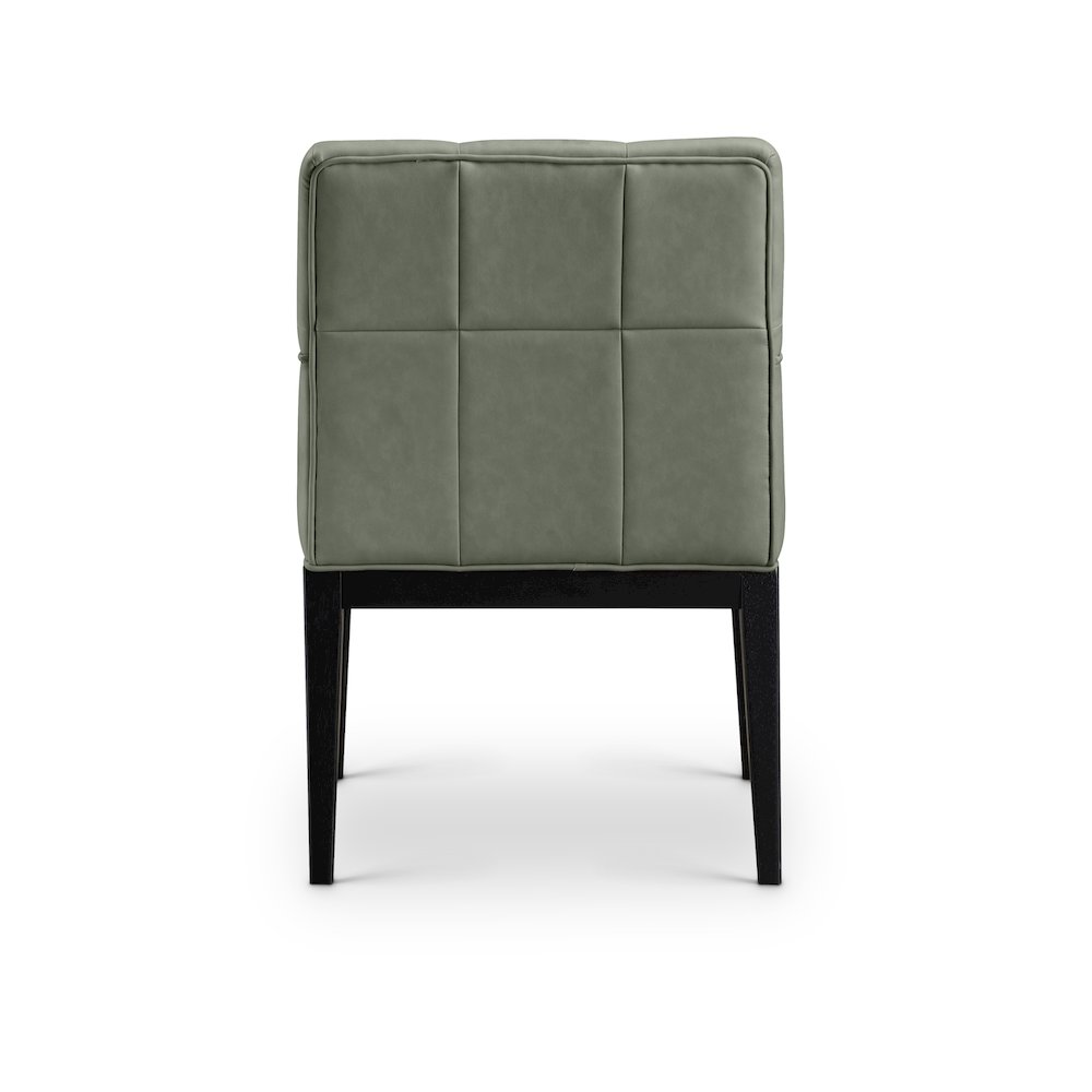 Adrian Green Vegan Leather Dining Arm Chair, Set of 2. Picture 8