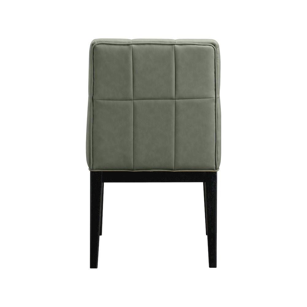 Adrian Green Vegan Leather Dining Side Chair, Set of 2. Picture 4