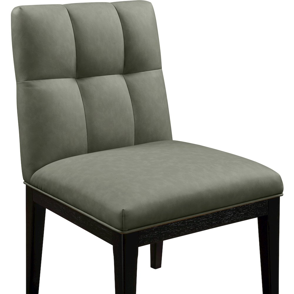 Adrian Green Vegan Leather Dining Side Chair, Set of 2. Picture 5