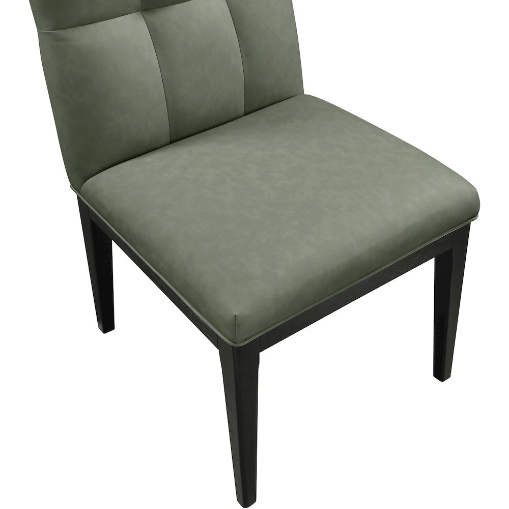 Adrian Green Vegan Leather Dining Side Chair, Set of 2. Picture 6