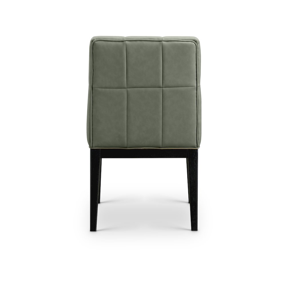 Adrian Green Vegan Leather Dining Side Chair, Set of 2. Picture 8