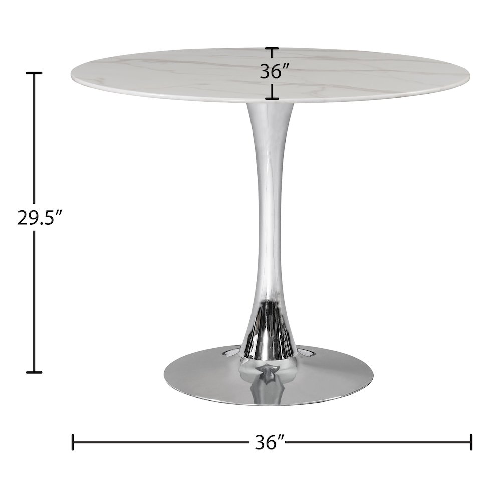 Holly Chrome Dining Table. Picture 3