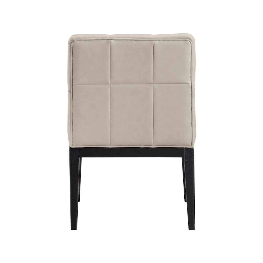 Adrian Taupe Vegan Leather Dining Arm Chair, Set of 2. Picture 4