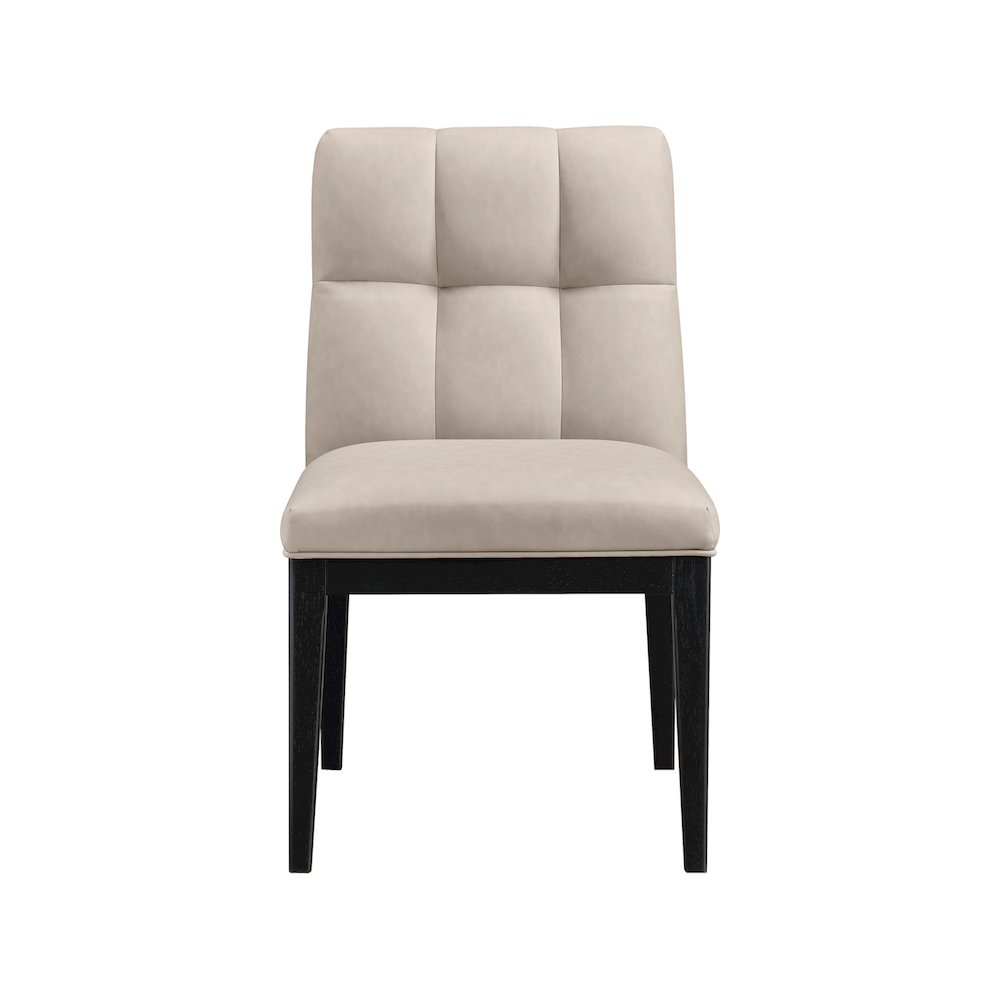 Adrian Taupe Vegan Leather Dining Side Chair, Set of 2. Picture 2