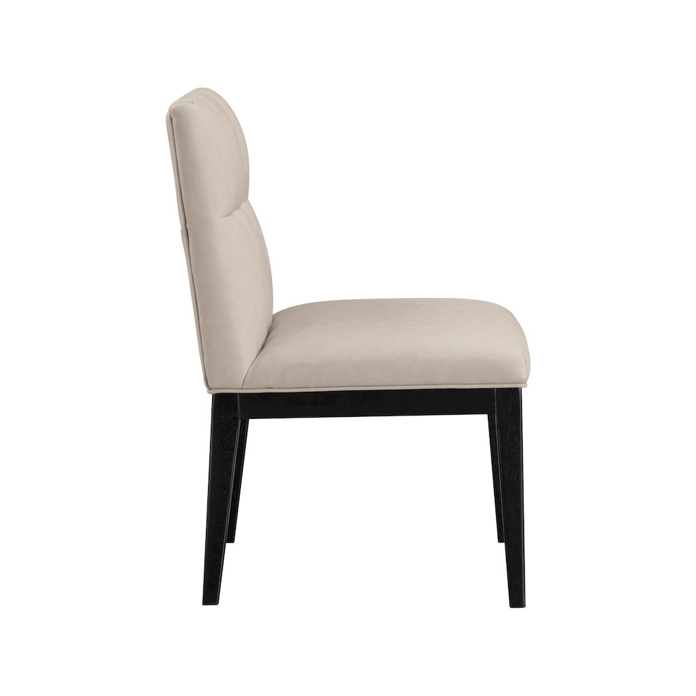 Adrian Taupe Vegan Leather Dining Side Chair, Set of 2. Picture 3
