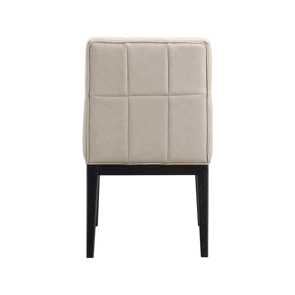 Adrian Taupe Vegan Leather Dining Side Chair, Set of 2. Picture 4