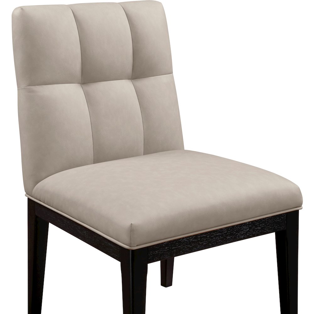 Adrian Taupe Vegan Leather Dining Side Chair, Set of 2. Picture 5