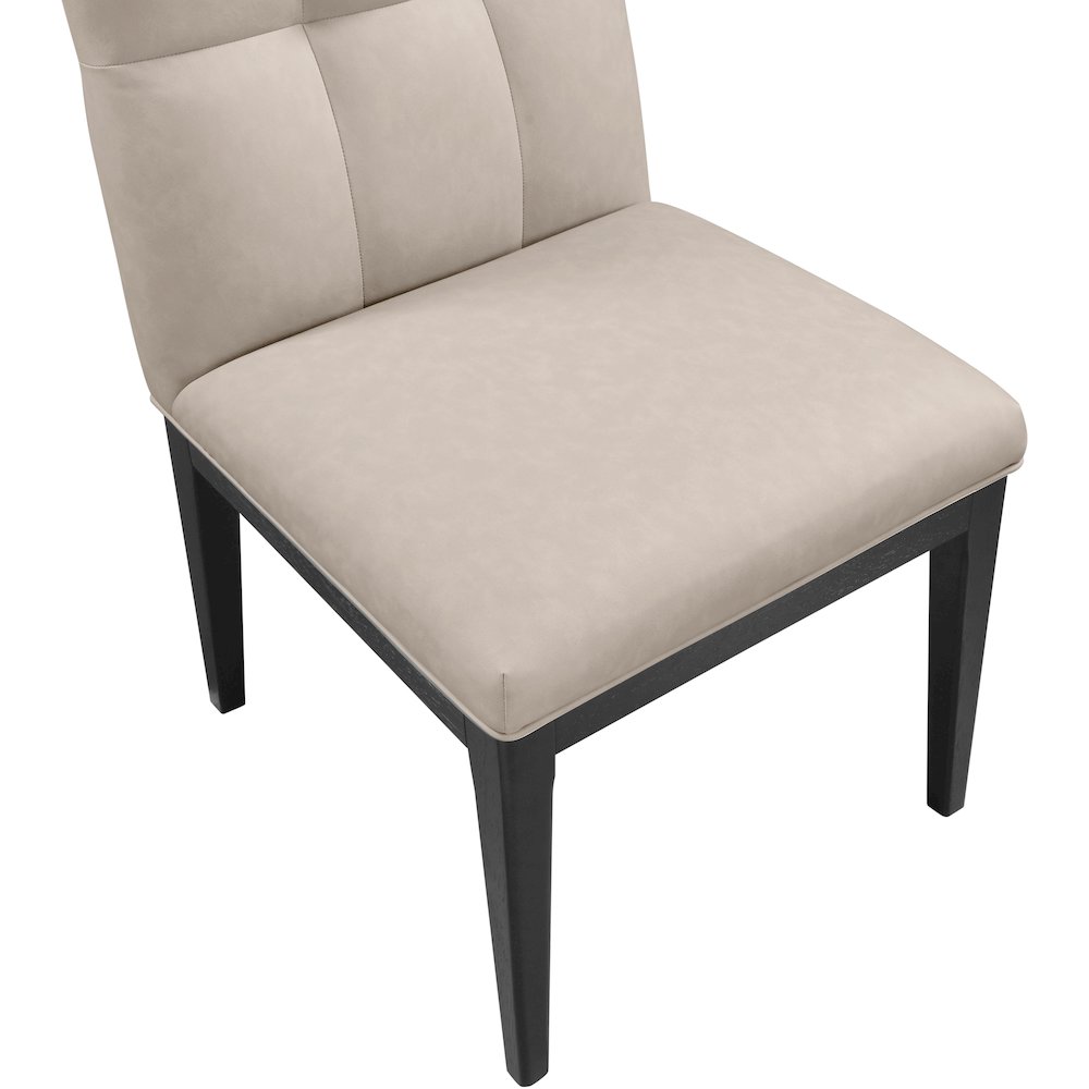 Adrian Taupe Vegan Leather Dining Side Chair, Set of 2. Picture 6