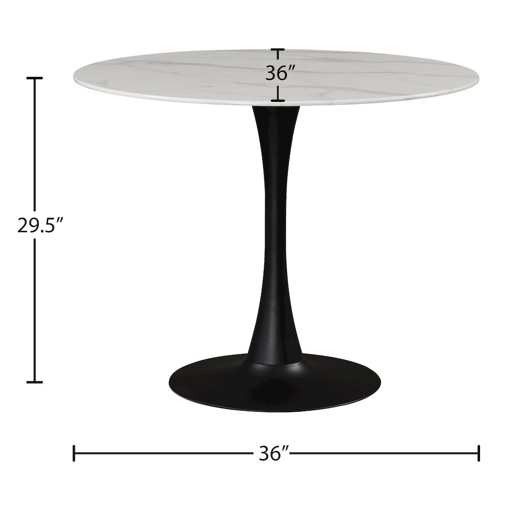 Holly Matte Black Dining Table. Picture 3