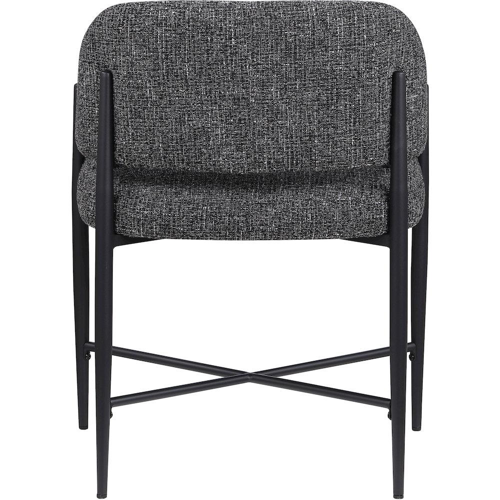 Dame Black Fabric Upholstered Dining Chair, Set of 2. Picture 5