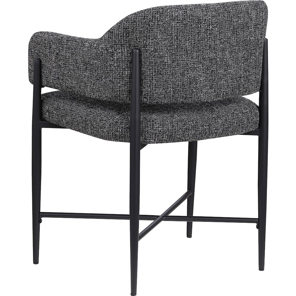 Dame Black Fabric Upholstered Dining Chair, Set of 2. Picture 6